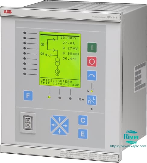 ABB REM543CG212AAAA Relion® Motor Protection Relay, Generator Terminal, IED, 15 BI/12 BO, IEC 61850